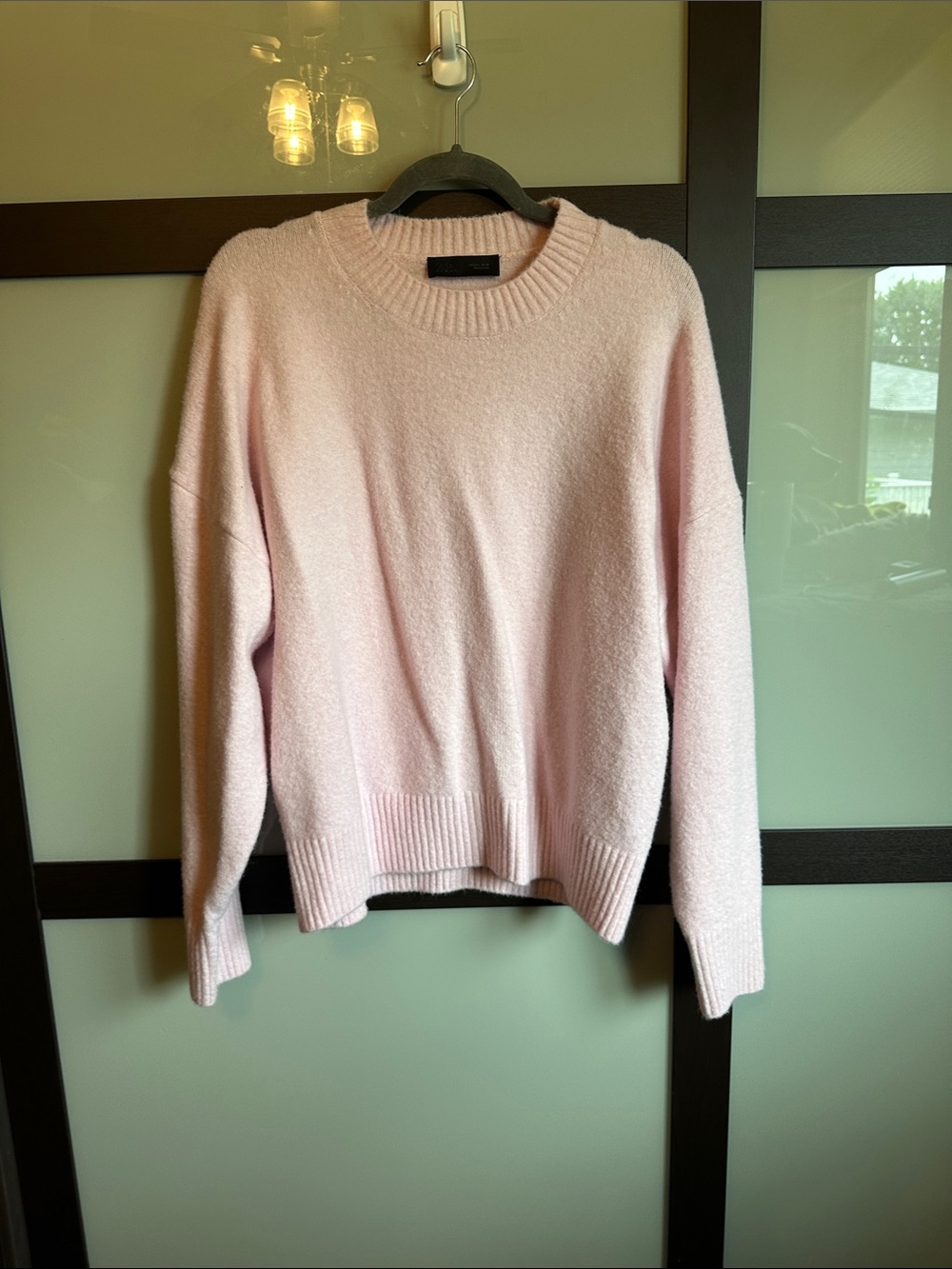 Zara Crewneck Sweater in Soft Pink size L